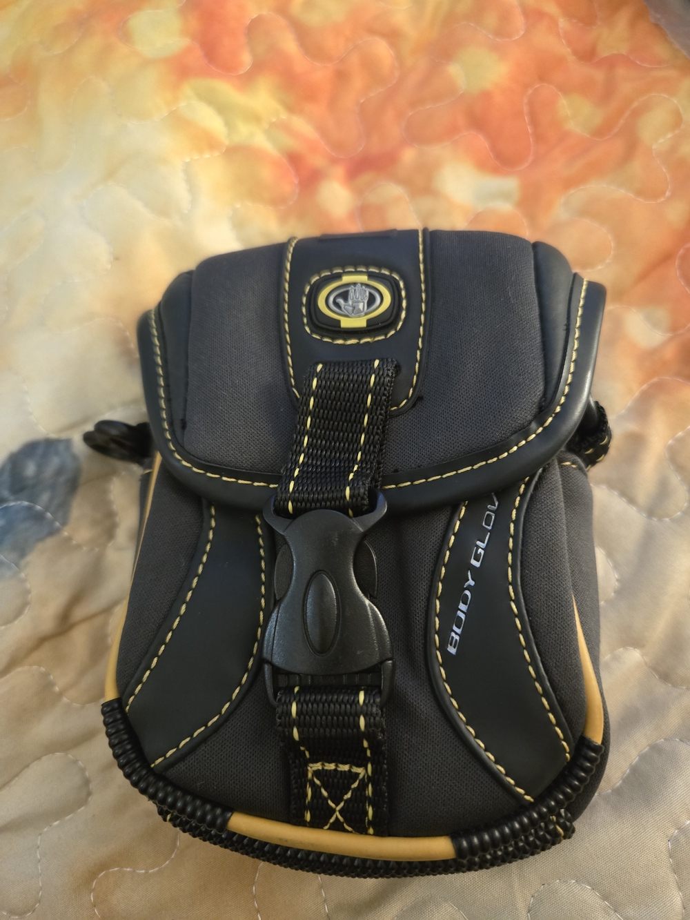 Body Glove Black and Yellow Compact Crossbody Bag